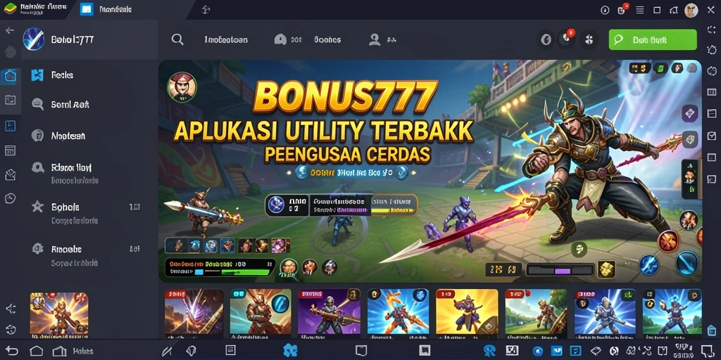 Tampilan intuitif aplikasi BONUS777 yang mempermudah pengguna.