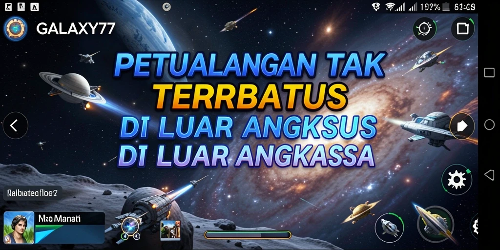 Tampilan gameplay GALAXY77 yang mendebarkan saat menjelajahi galaksi.