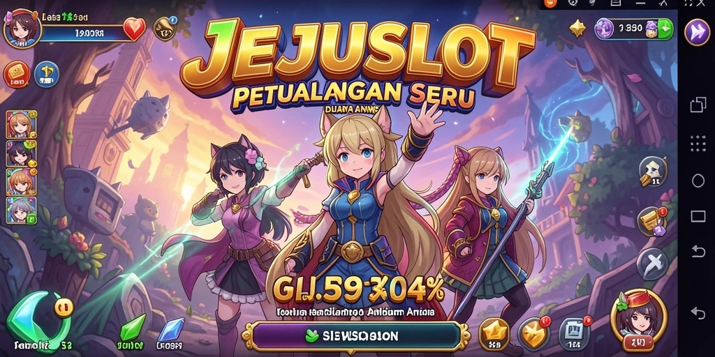 Screenshot menampilkan pertempuran seru dengan karakter anime yang unik.