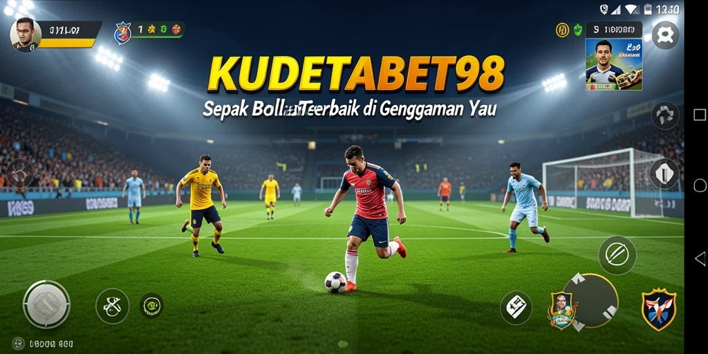 Tampilan menarik dari gameplay sepak bola di KUDETABET98.