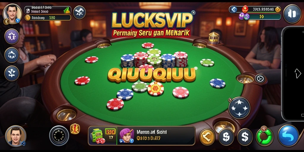 Tampilan gameplay seru saat bermain QiuQiu di LUCKSVIP.
