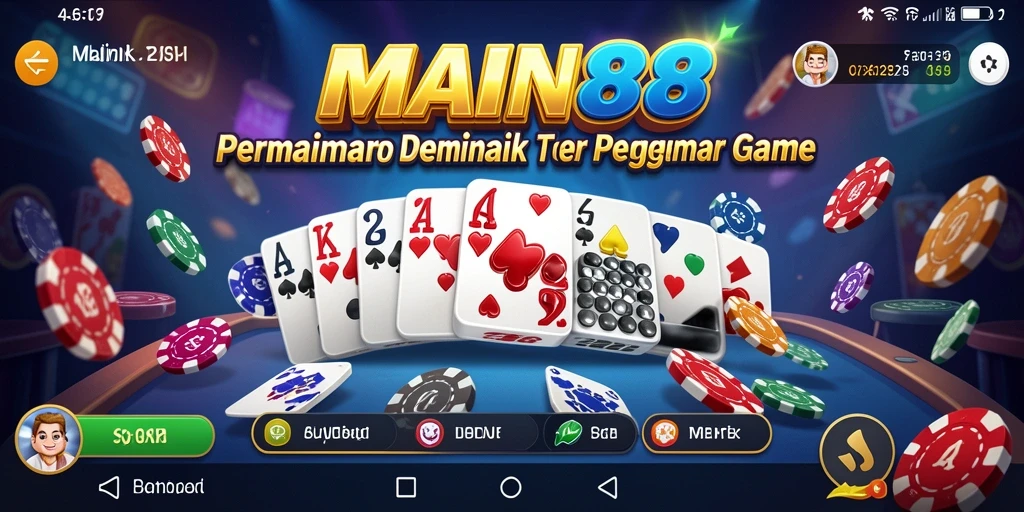 Tangkapan layar gameplay Domino di MAIN88 dengan fitur menarik.