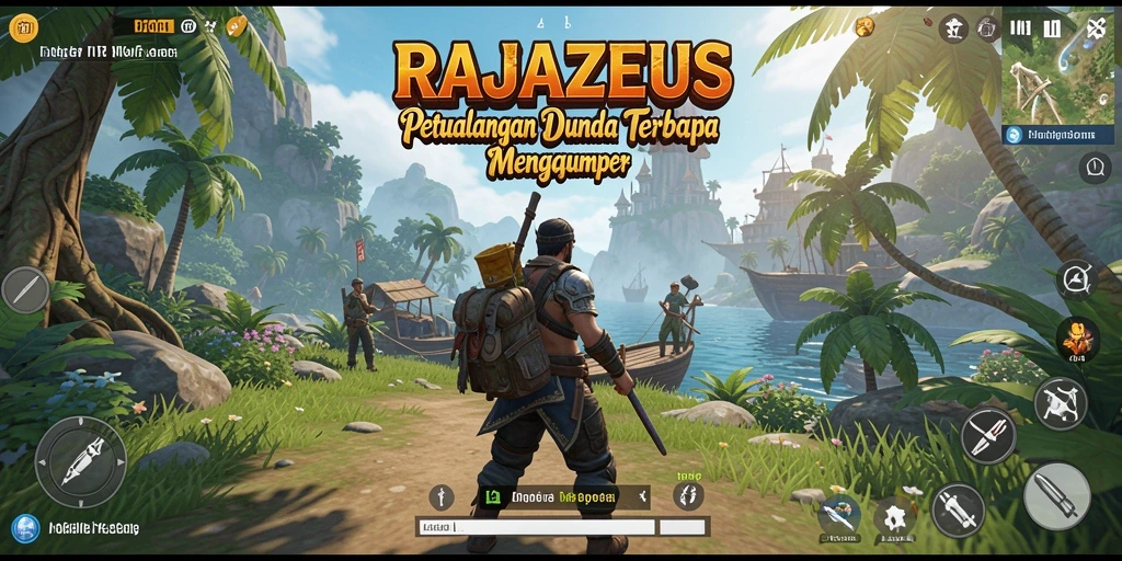 Tampilan gameplay <strong>RAJAZEUS</strong> yang menawan dalam dunia terbuka.