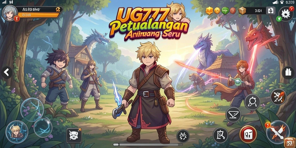 Tangkapan layar gameplay UG777 dengan karakter Anime yang keren.